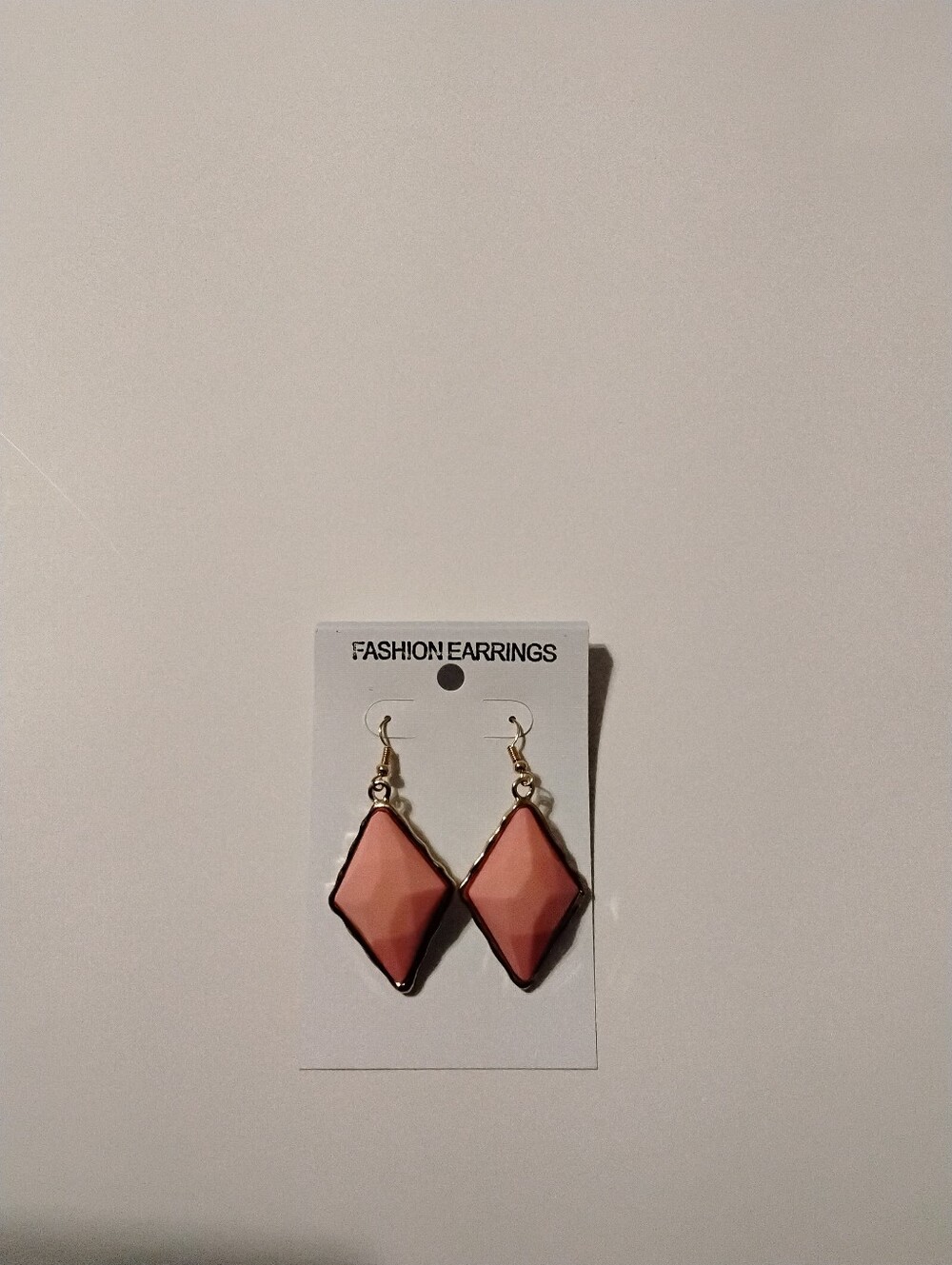 Pink Geometric Drop Earrings